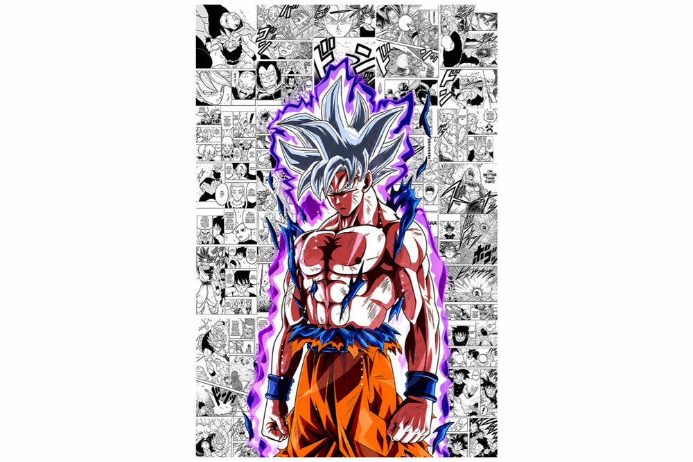 Dragon Ball Goku Ultra Instinct Manga Panel Posters Set of 12 | A4 Anime Wall Decor Prints